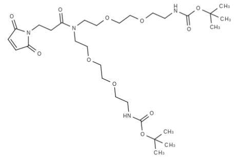 2128735-26-0，N-Mal-N-bis(PEG2-NH-Boc)
