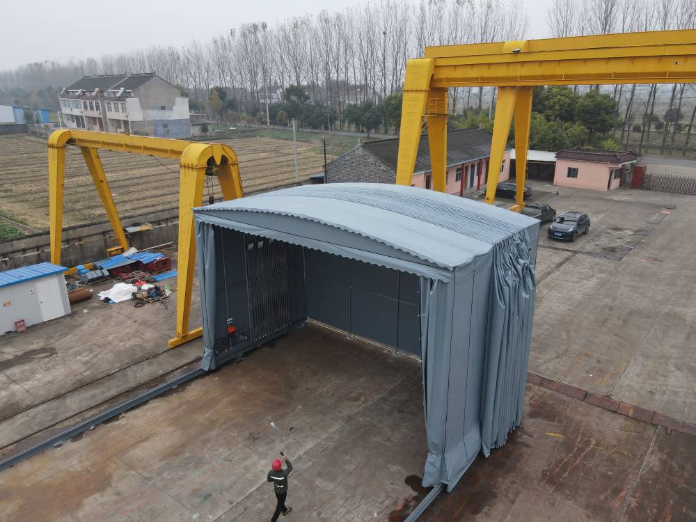 推拉雨棚厂家定做,电动推拉棚大量生产,活动雨棚可移动,移动雨棚,大