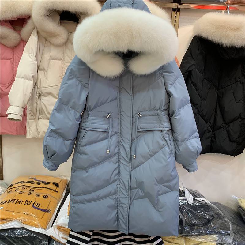 安徽滁州亮面羽绒棉服女冬长款长袖毛衣长裙包臀裙服装批发一手货源