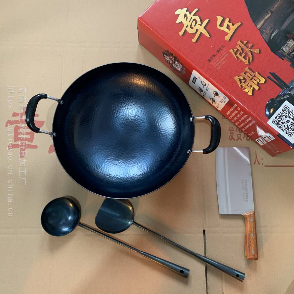 【章丘老式双耳铁锅正宗章丘手工锻打老铁锅】价格_厂家 - 中国供应商