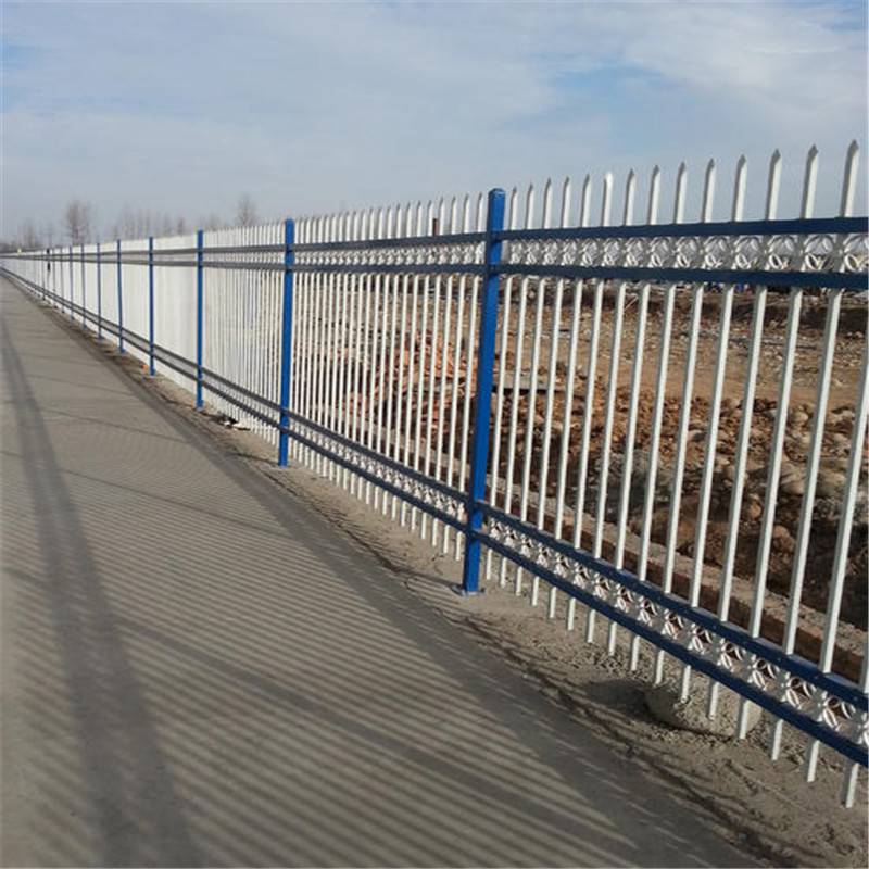 锦银丰护栏：围墙栏杆锌钢护栏铁艺围墙栏杆铁艺围栏黑色加厚材料铁艺护栏