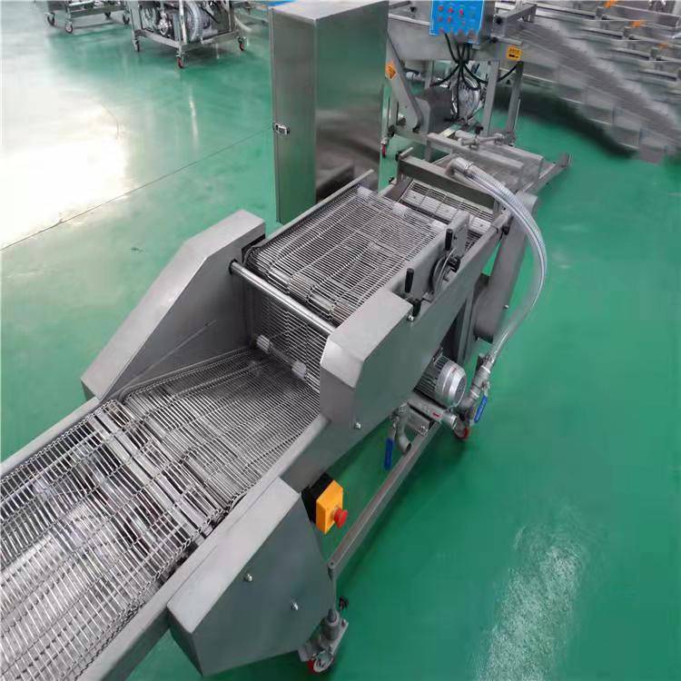 济南藕合上浆裹粉设备藕盒裹浆机连续式生产辰谷牌