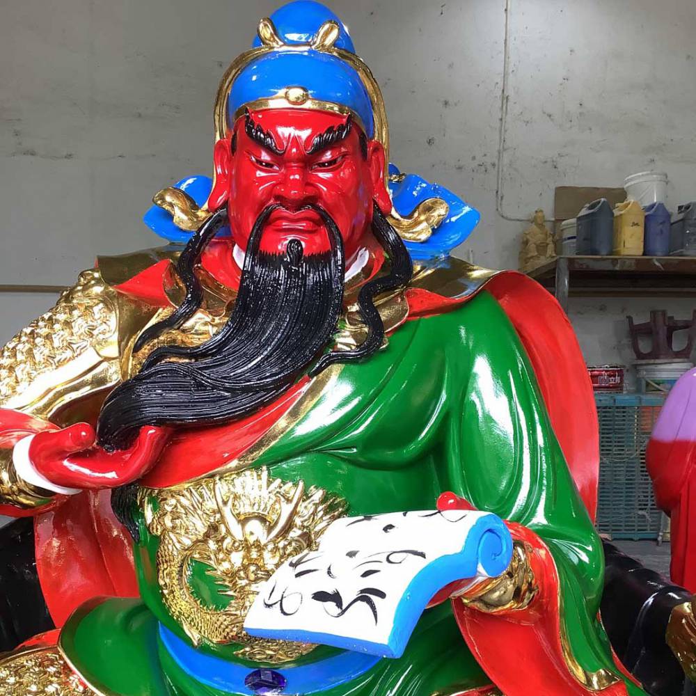 极彩树脂车神塑像保佑人车平安道教供奉神像定制加工定制买新车拜祭