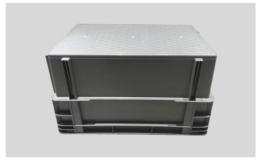 轩盛600340错位箱塑料周转箱储物箱错位箱可叠式塑料箱翻转套叠箱系列