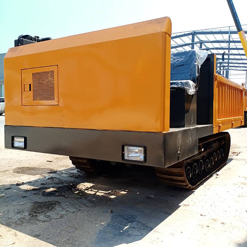 全地形履带运输车久恒橡胶履带拉货车8吨自卸履带翻斗车