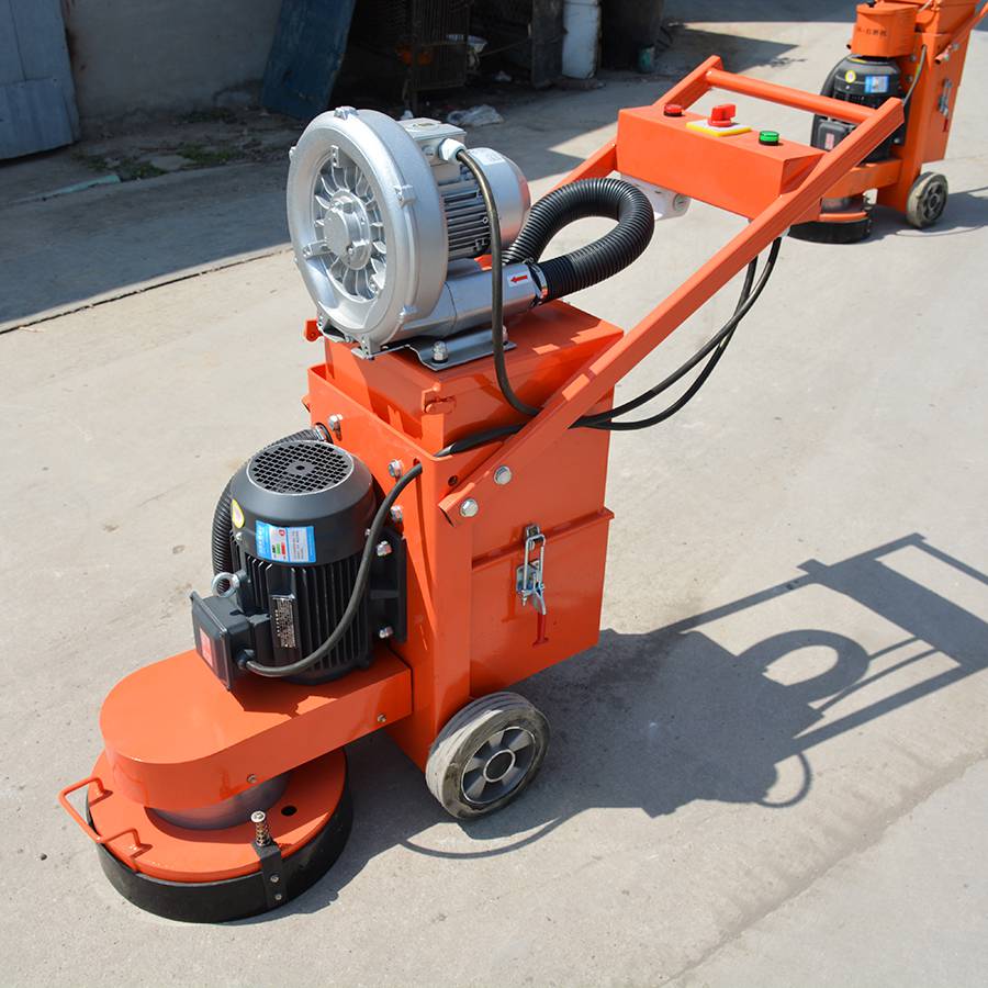 固化地坪研磨机树脂磨片抛光机多磨头研磨机自带吸尘环氧打磨机