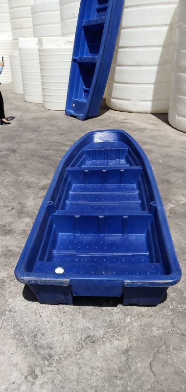 华社渔船捕鱼船pe牛筋小船塑料船打捞船抗摔3米带仓