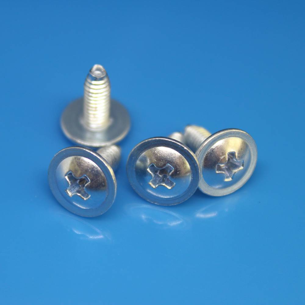 厂家镀锌圆头带垫十字三角牙螺丝圆头三角牙机螺丝