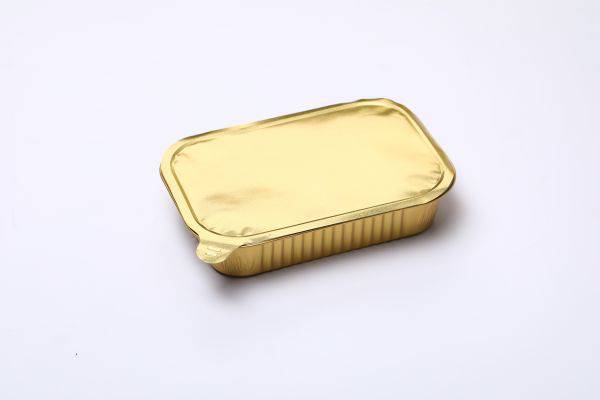 福乐佑方形铝箔盒f2201050金色加厚烧烤1050ml锡纸盒可回收
