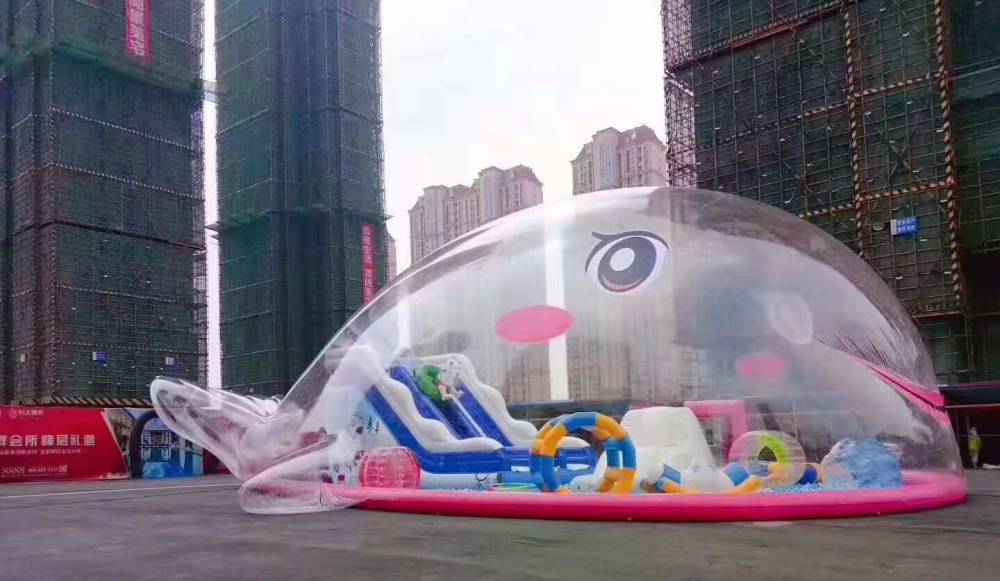 熊猫岛气模出租出赁热门机器猫乐园充气城堡图片