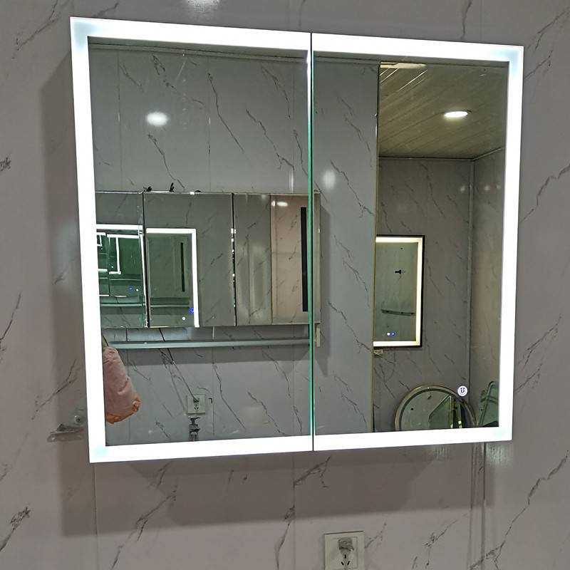 浴室镜柜门卫生间镜子铝合金门扇挂墙洗漱台智能镜箱门led除雾