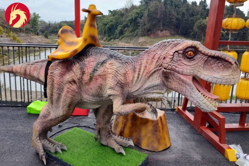 骑乘恐龙模型-大型骑乘恐龙 互动恐龙 可以乘坐的恐龙 会动的仿真恐龙模型