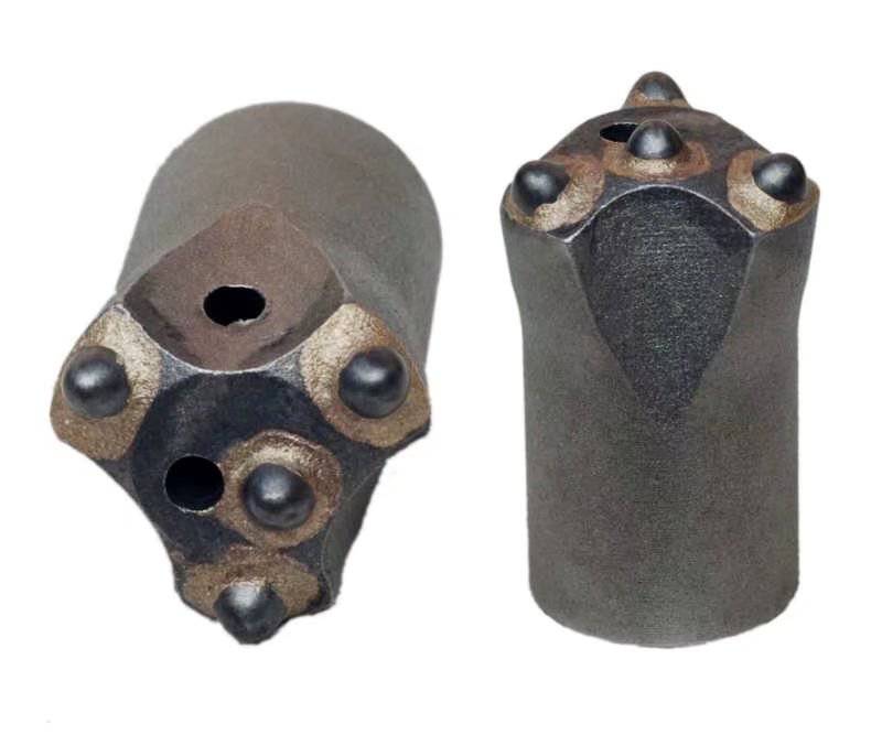 矿山隧道用高效耐磨50mm焊接球齿钎头9齿耐磨风钻头焊齿钻头