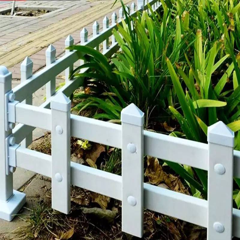 优宜达公园草坪隔离栏杆绿植塑钢围栏防腐木园艺护栏