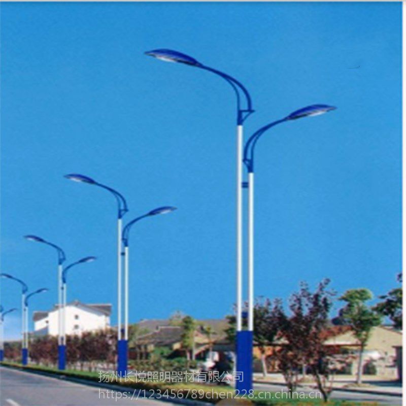 城市主干道雙臂照明路燈LED模組高桿路燈10米12米揚州廠家長悅照明生產銷售