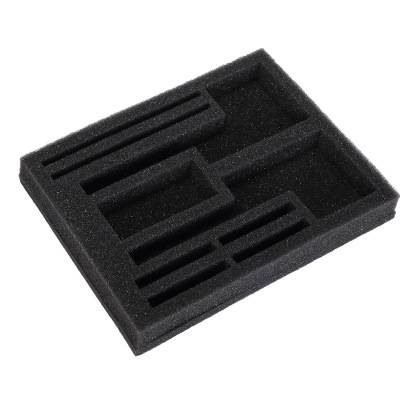 中高密度包装内衬海绵黑色隔音盒子防震海绵块填充薄片软垫子