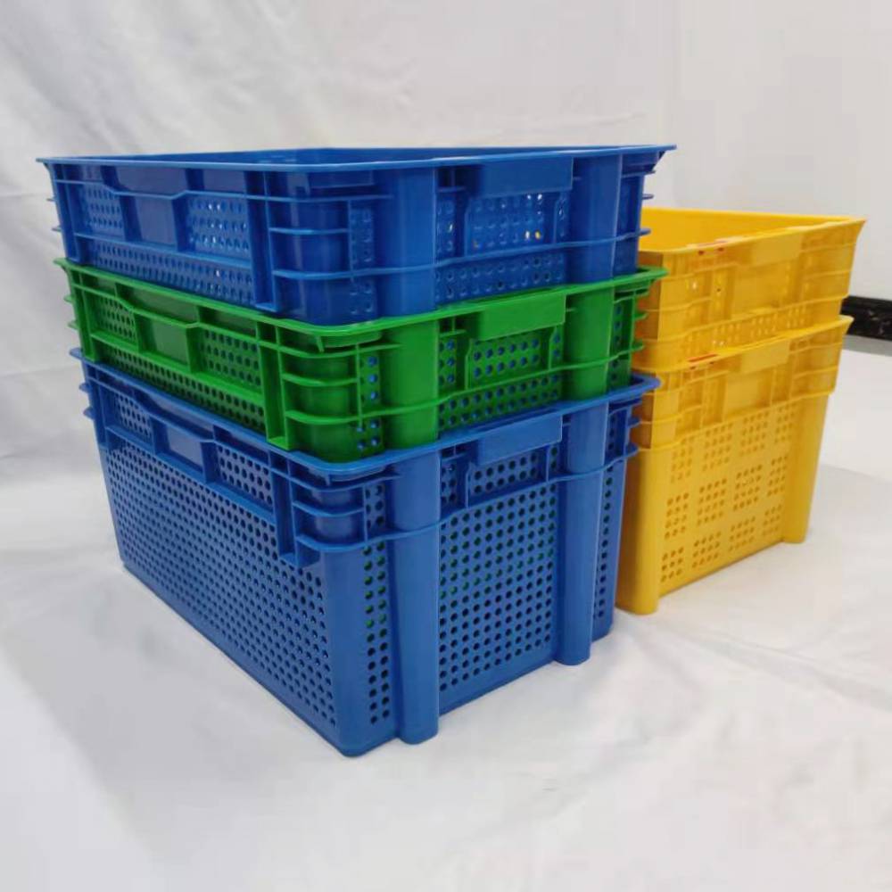 塑料周转箱筐错位箩水果加厚长方形蔬菜套叠箩筐塑料周转箱定制