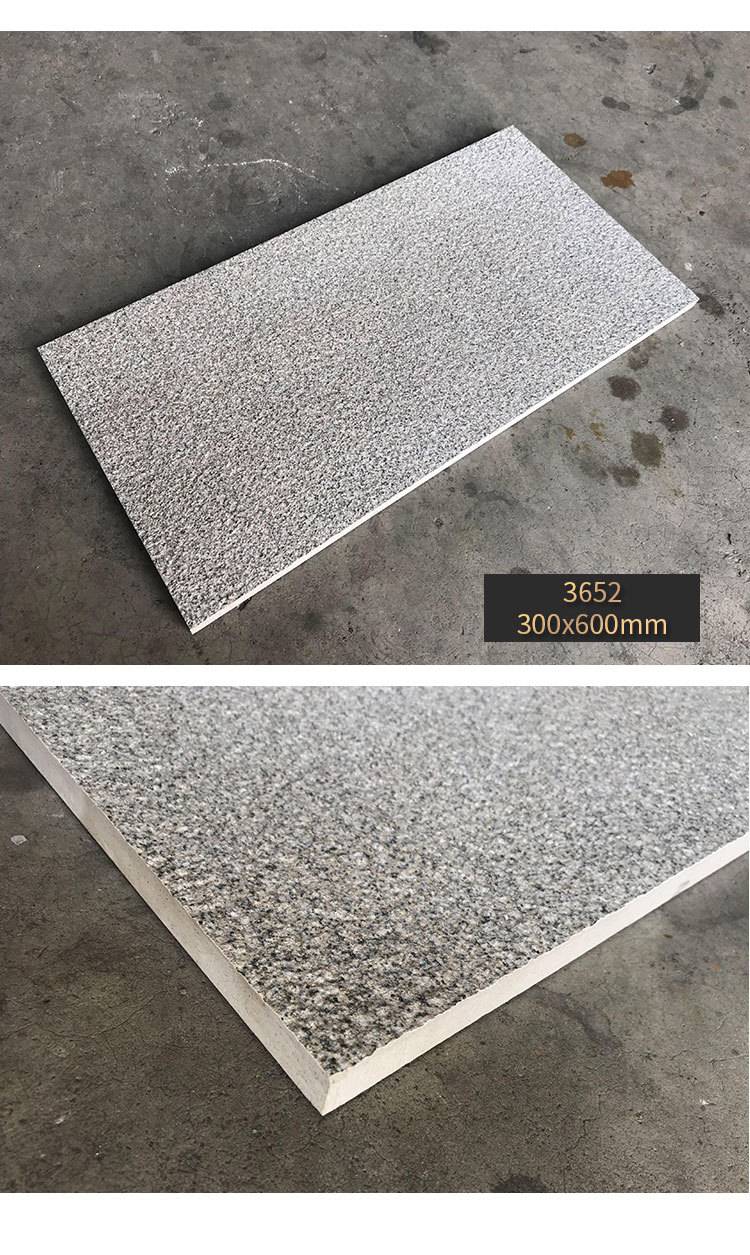 生态地铺石荔枝面仿花岗岩陶瓷pc砖芝麻灰石英砖18厚