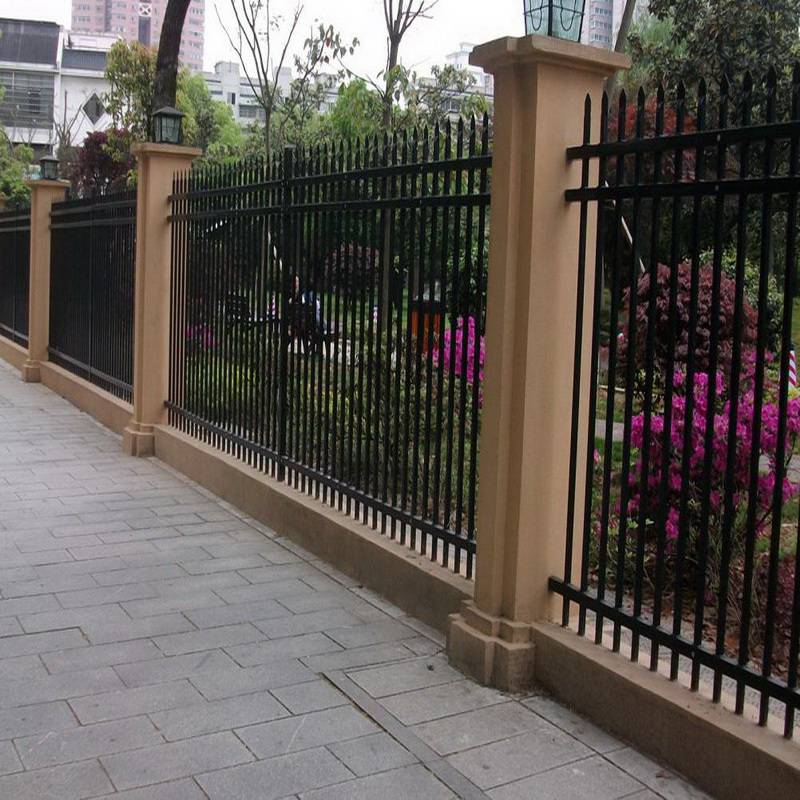 锌钢护栏黑色铁艺护栏施工泉州晋江工地铁艺围栏