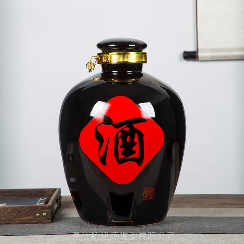 陶瓷酒坛带放酒阀散酒储酒缸50斤100斤装酒坛子批发价