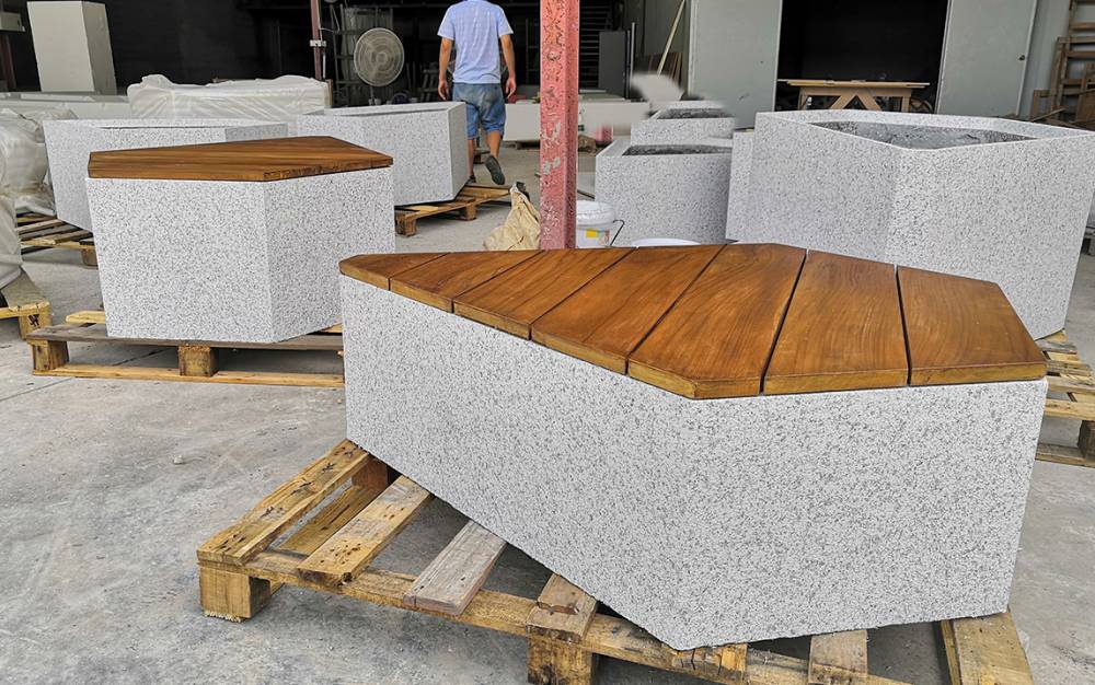 【现代景观设计grc仿石花坛耐候水泥花箱种植池花盆】视频介绍 - 中国