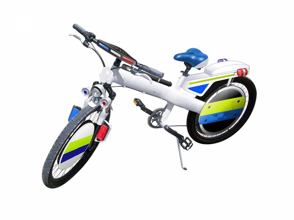 金盾自行巡逻车物业巡视园区安保车广场小区校园景区两轮自行车踏板车