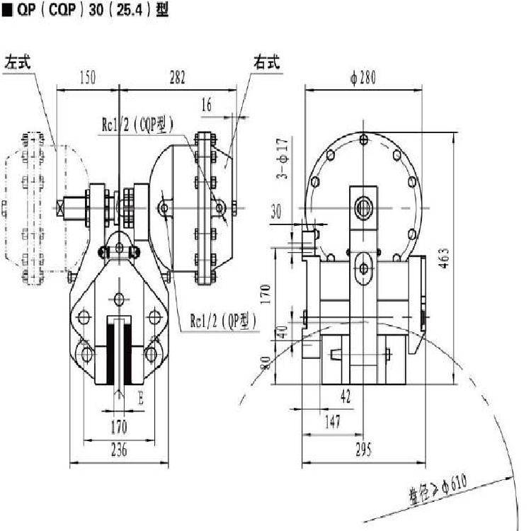 气动抱闸执行器qp127a气动盘式制动器焦作厂