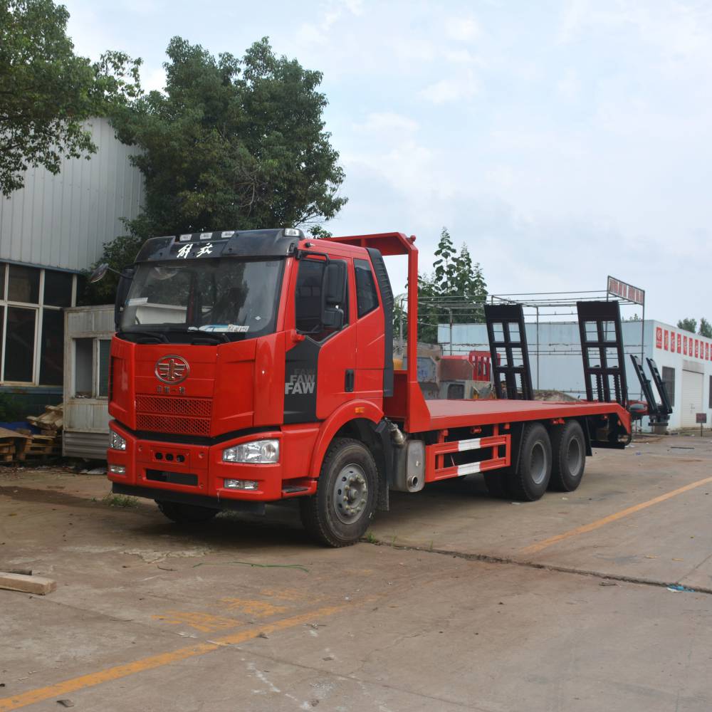 便宜的4米2蓝牌钩机拖车蓝牌单桥挖机平板拖车厂家