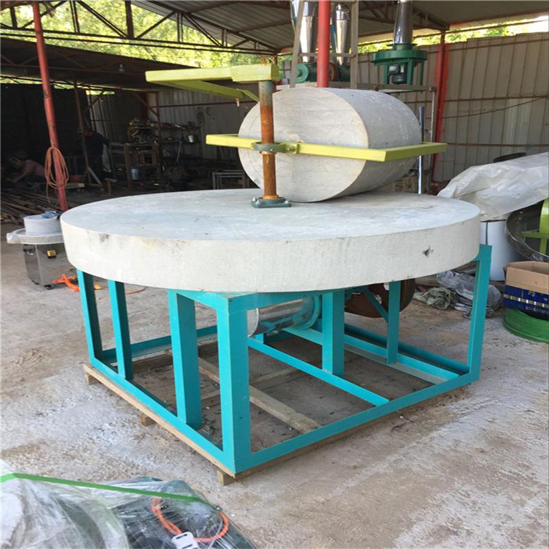 花岗岩石电动辣椒石碾子手推老旧式石碾机双碾辊电动石碾子