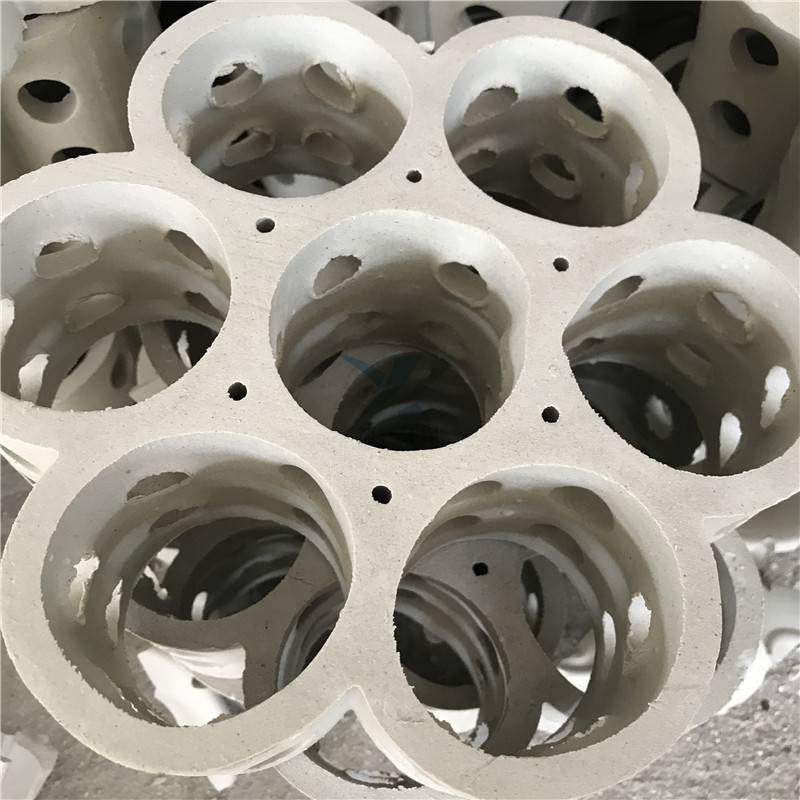 陶瓷组合环七孔连环规整填料全瓷轻瓷填料的区别