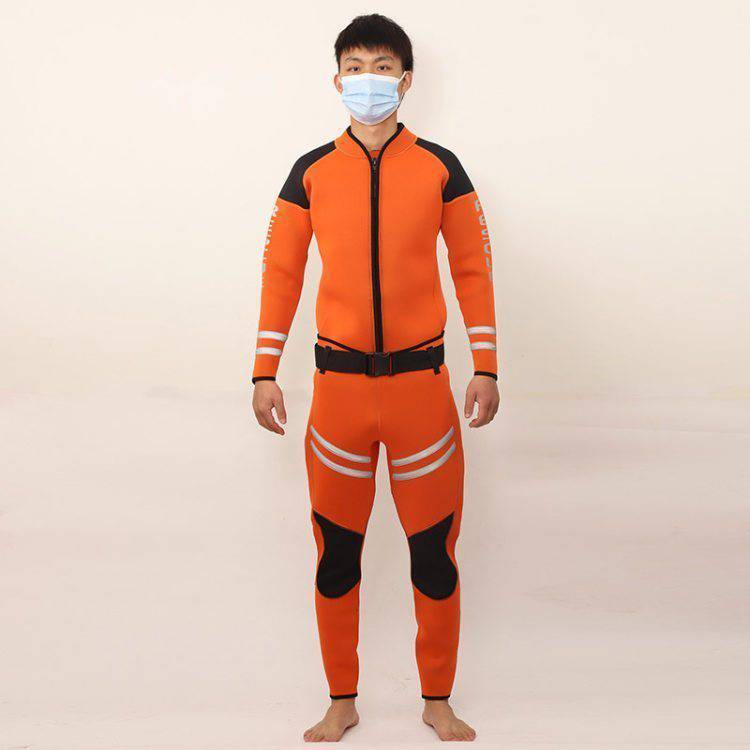 抗洪救灾消防救生服连体长袖水域湿式救援服氯丁橡胶保温型潜水服