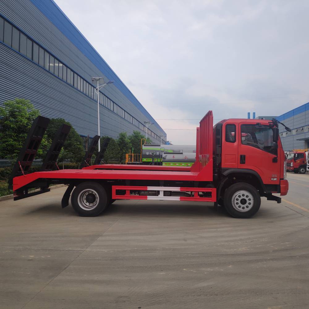 大运g6平板运输车120挖掘机拖板车15吨平板拖车52米平板车
