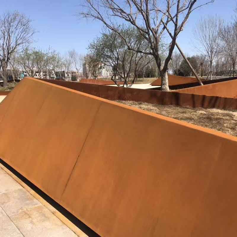 q235nh耐候钢板景观门头包边金属门头包边锈蚀处理