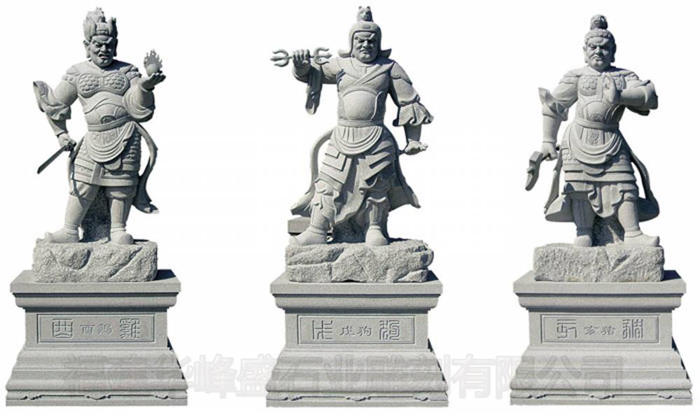 十二药叉神将石雕像十二生肖守护神将军像石雕药师佛12护法神石雕
