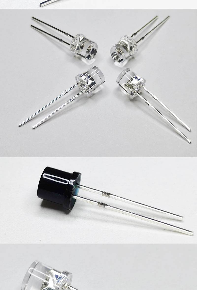 直插f5mm平头广角120度850nm红外发射管夜视补光led灯珠