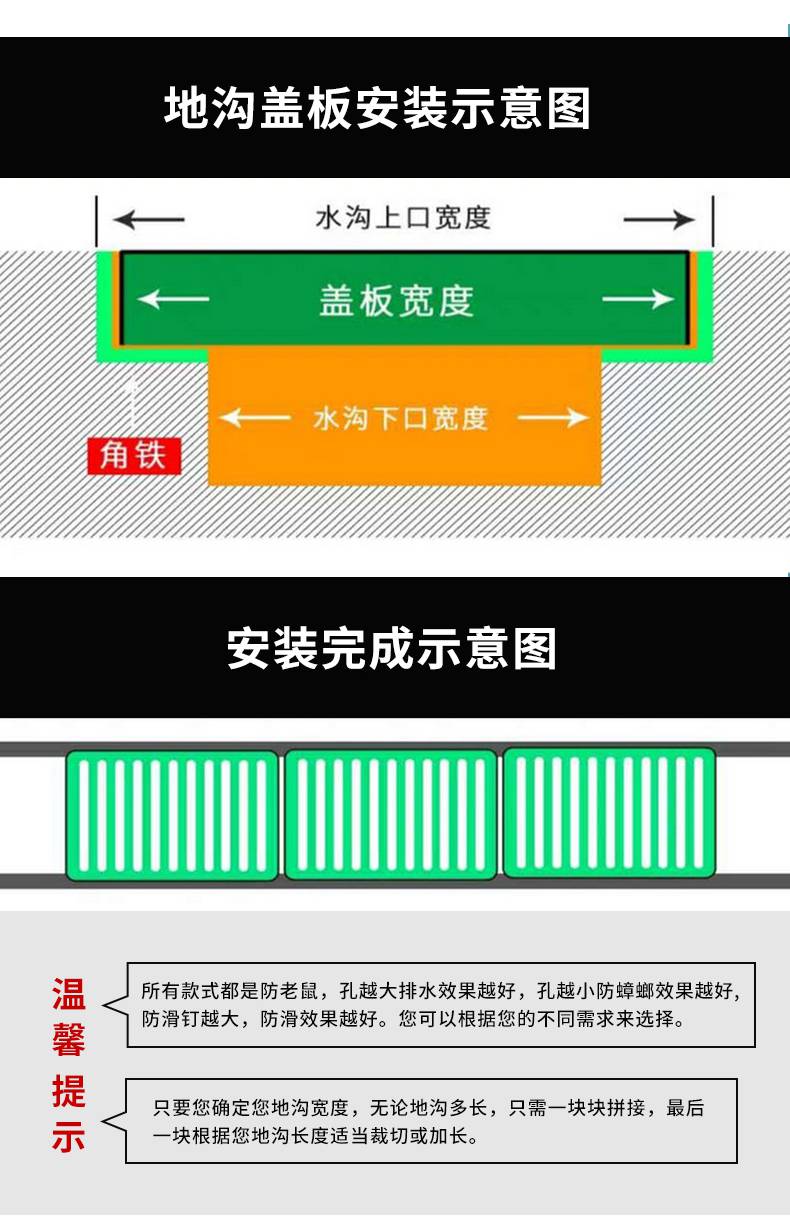 不锈钢水沟盖板明沟盖板雨水篦子排水盖板异形尺寸可定制