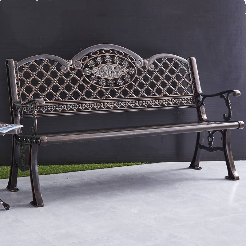 欧式铸铝公园椅户外长椅防腐防晒户外铸铝合金公园椅5年