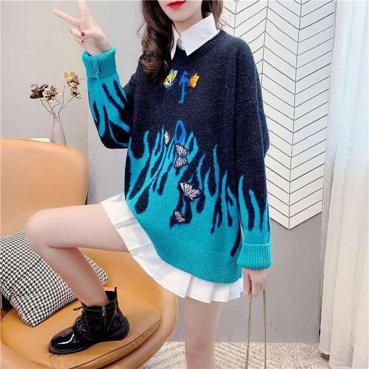 大朗便宜女式套头毛衣广州十三行服装批发街秋季新款羊毛衫