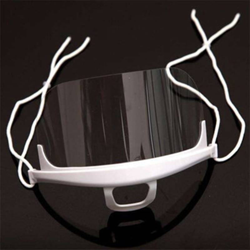 厂家供应环保透明口罩餐饮酒店服务员厨师定制防雾塑料透明口罩