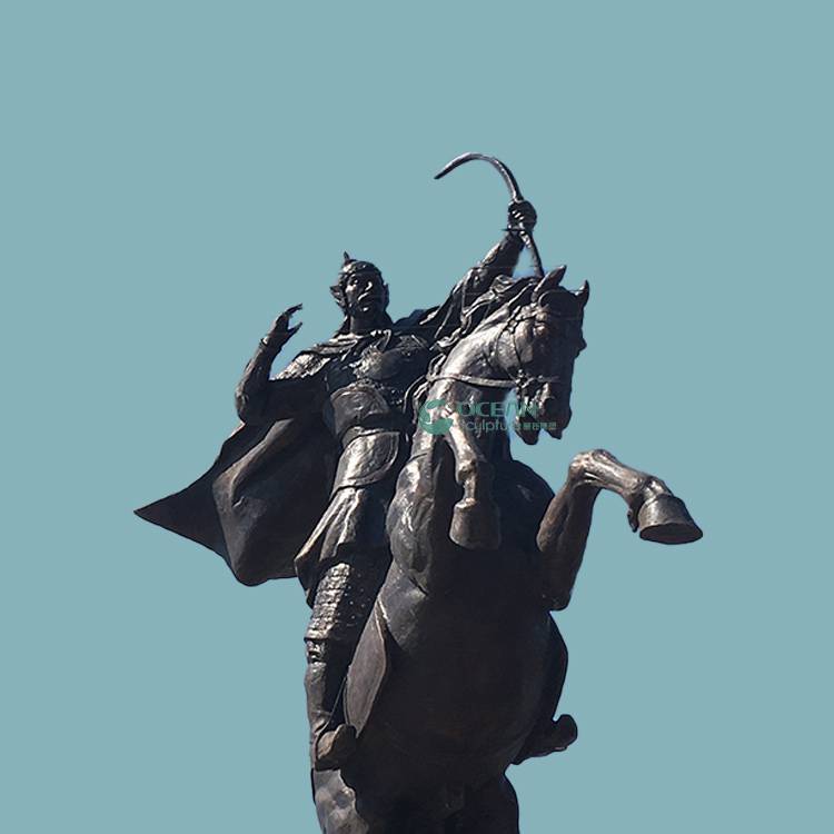 西汉名将霍去病骑马铸铜雕塑雕像汉朝历史名人塑像定做