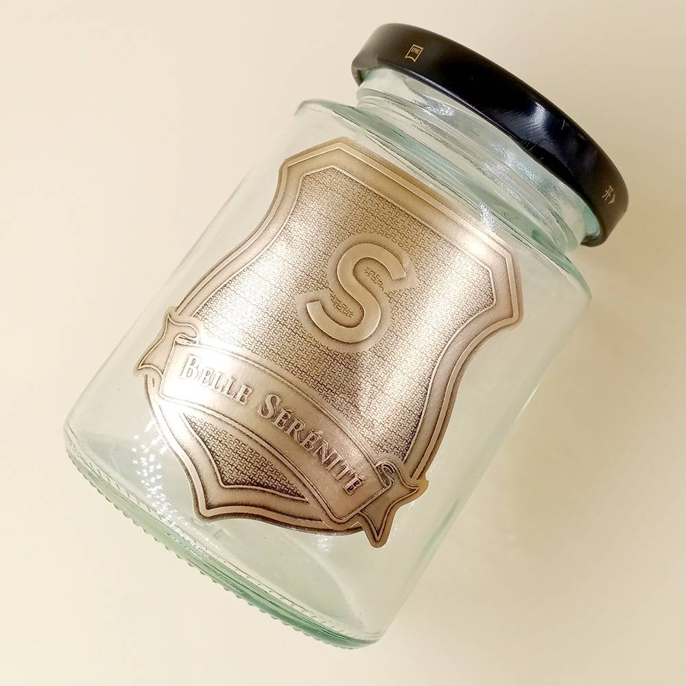 哑金铝箔纸不干胶标签3d浮雕效果日化品商标贴