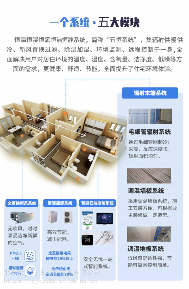 毛细管网空调恒温恒湿恒氧系统