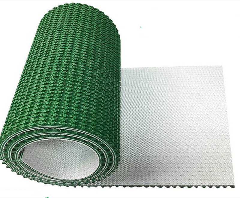 防滑pvc草带绿色花纹传动带环形爬坡工业皮带