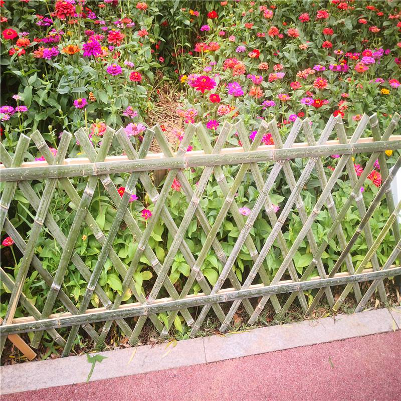 随州广水道路护栏花池护栏竹篱笆竹栅栏