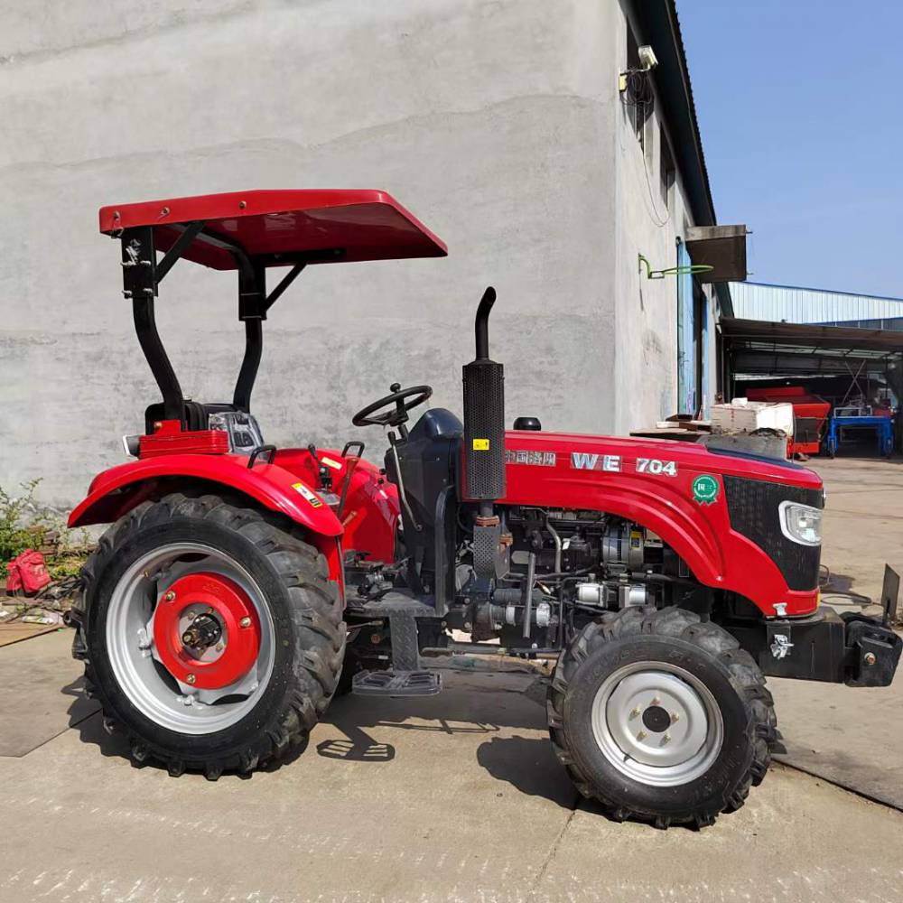 万年红704中型四轮拖拉机锡柴动力50马力旋耕机低油耗农用型