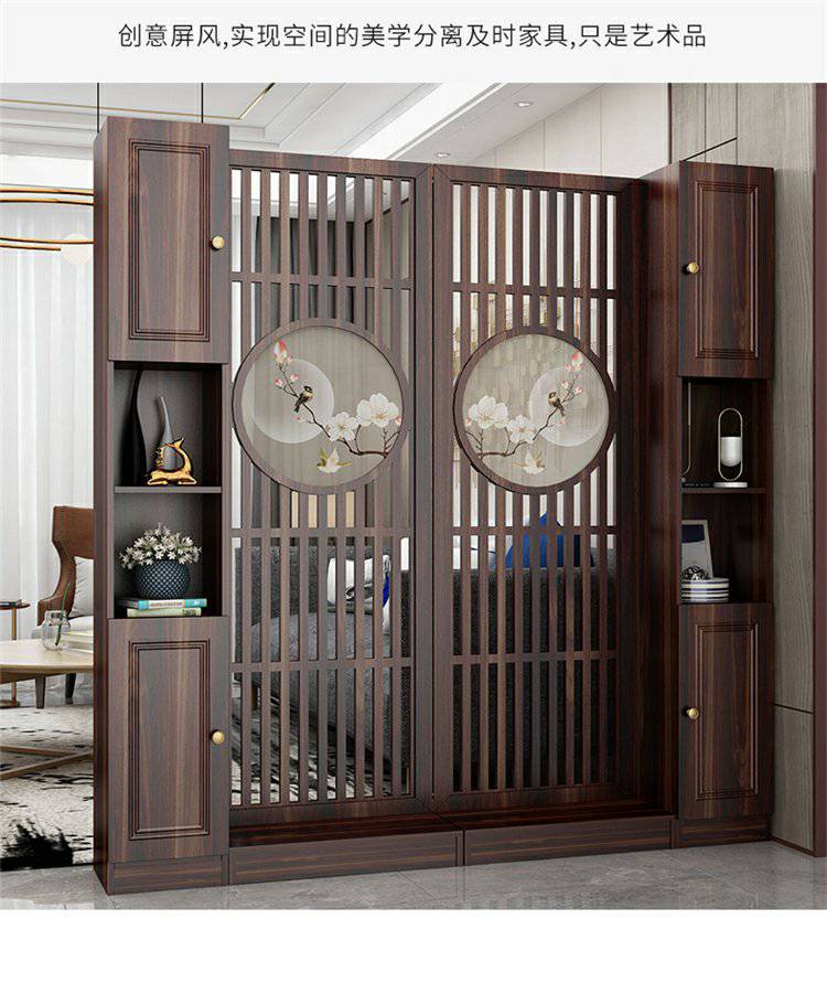 新中式实木屏风隔断图片餐厅座屏实木屏风图片大全及价格表