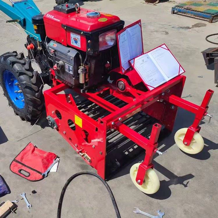 手扶车带大蒜收获机可收土豆红薯花生药材