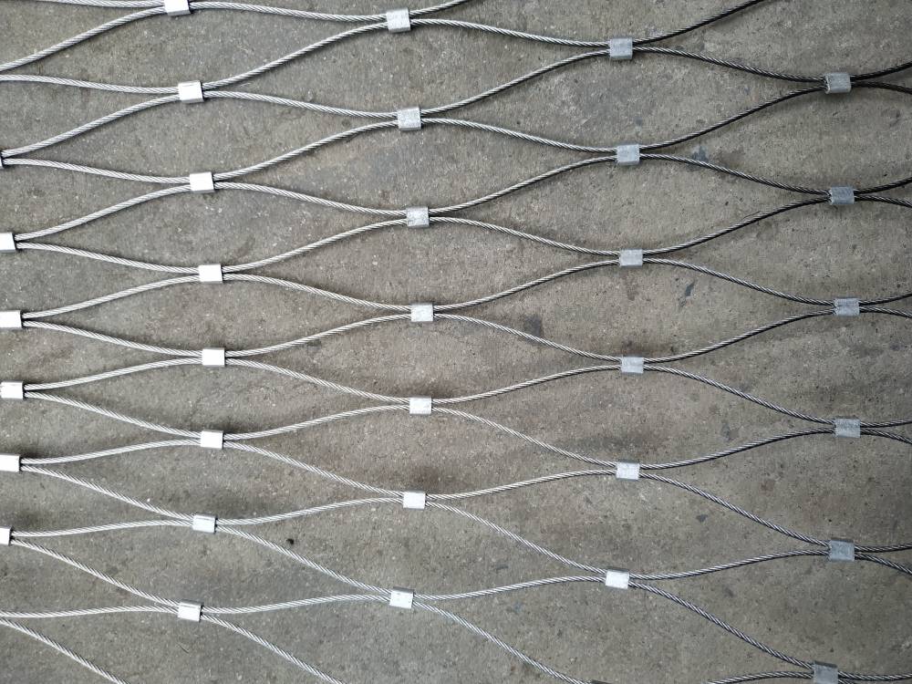 呈吉定做安全防护网钢丝绳卡扣网防坠网防高空抛物网钢丝绳护栏网