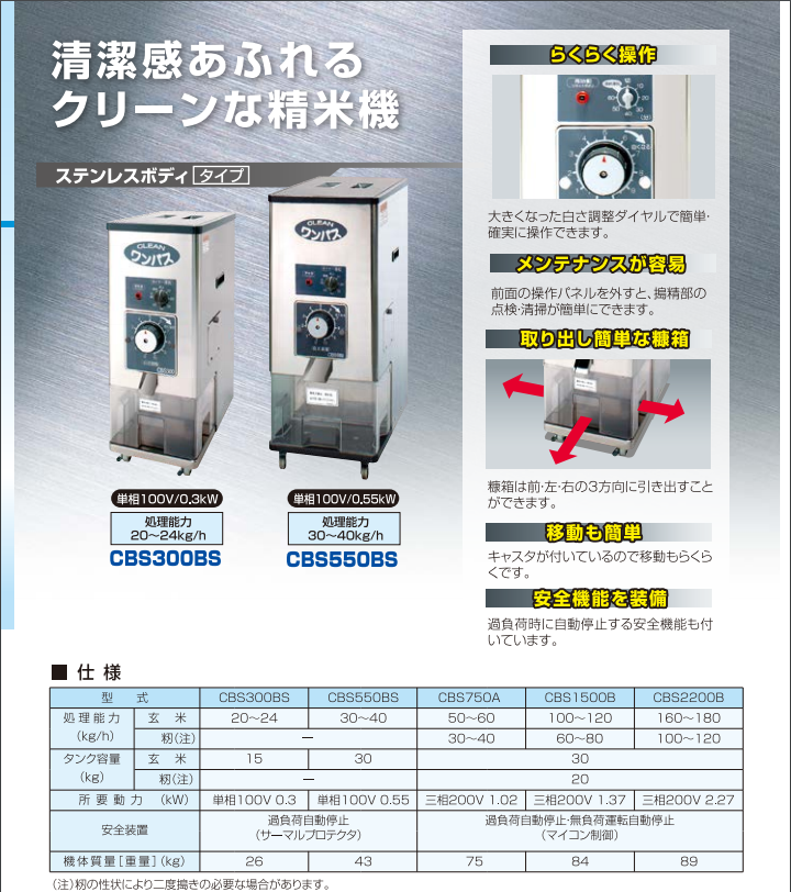 日本satake小型精米機店鋪碾米機cbs300bs?550bs