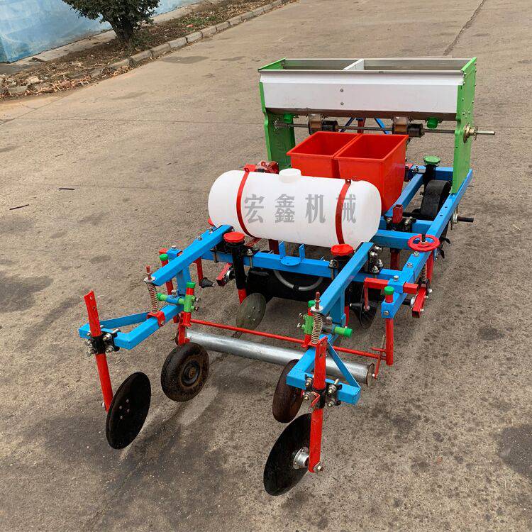 宏源牌单粒快速花生播种机小型花生种植机覆膜机